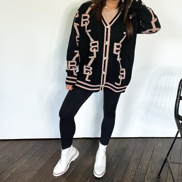 Varsity Saddle Cardigan - Picture 8 of 9